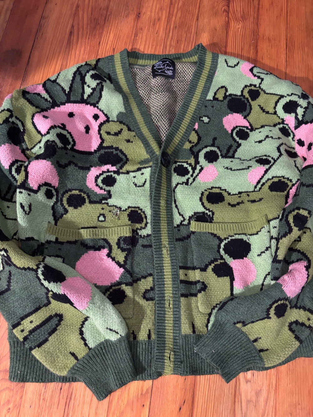 Steady Hands Frog Cardigan